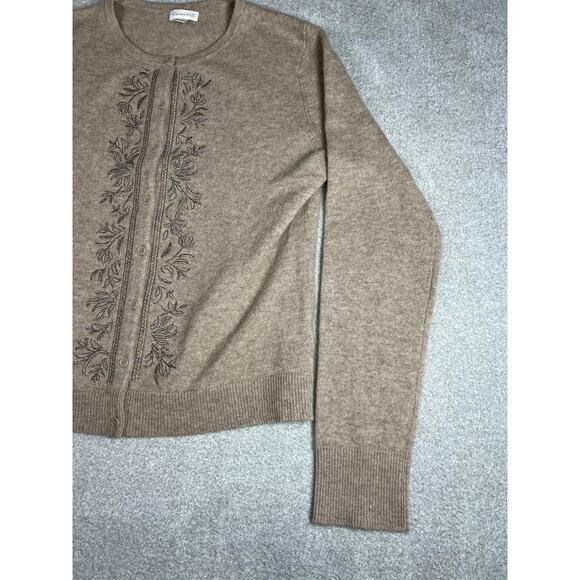 Garnet Hill Women's Brown Button Down Cashmere Sweater Size Medium - Picture 6 of 8